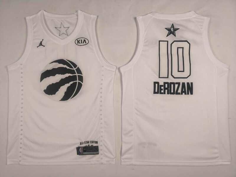 Men Toronto Raptors #10 Derozan White 2108 All Stars NBA Jerseys->indiana pacers->NBA Jersey